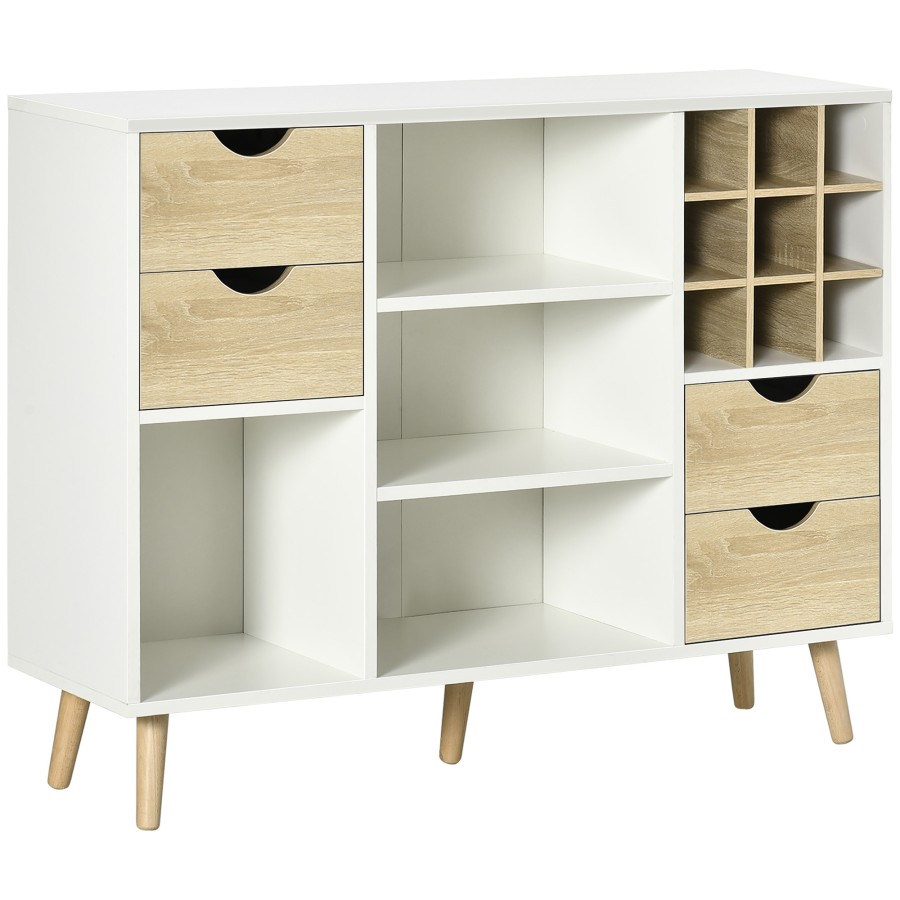 Click to view product details and reviews for Homcom Kitchen Sideboard Storage Cabinet With Removable Wine Holder Natural.