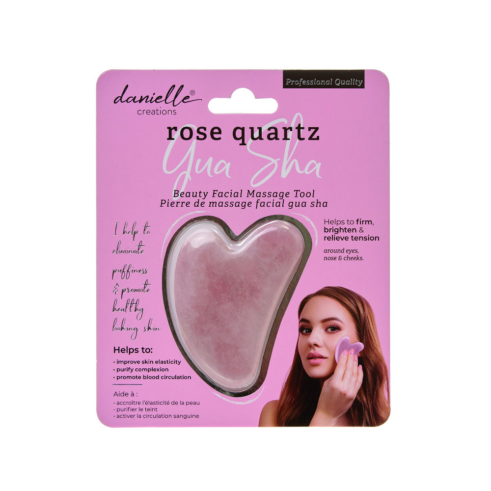 Face Massage Tool Brighten & Relieve Tension Beauty Stocking Filler Gift - Rose Quartz