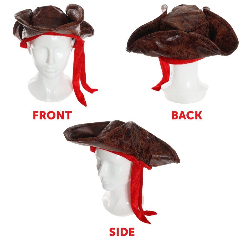Adults Pirate Accessory | 4 Pcs | Hat, Eye Patch, Inflatable Sword & Necklace