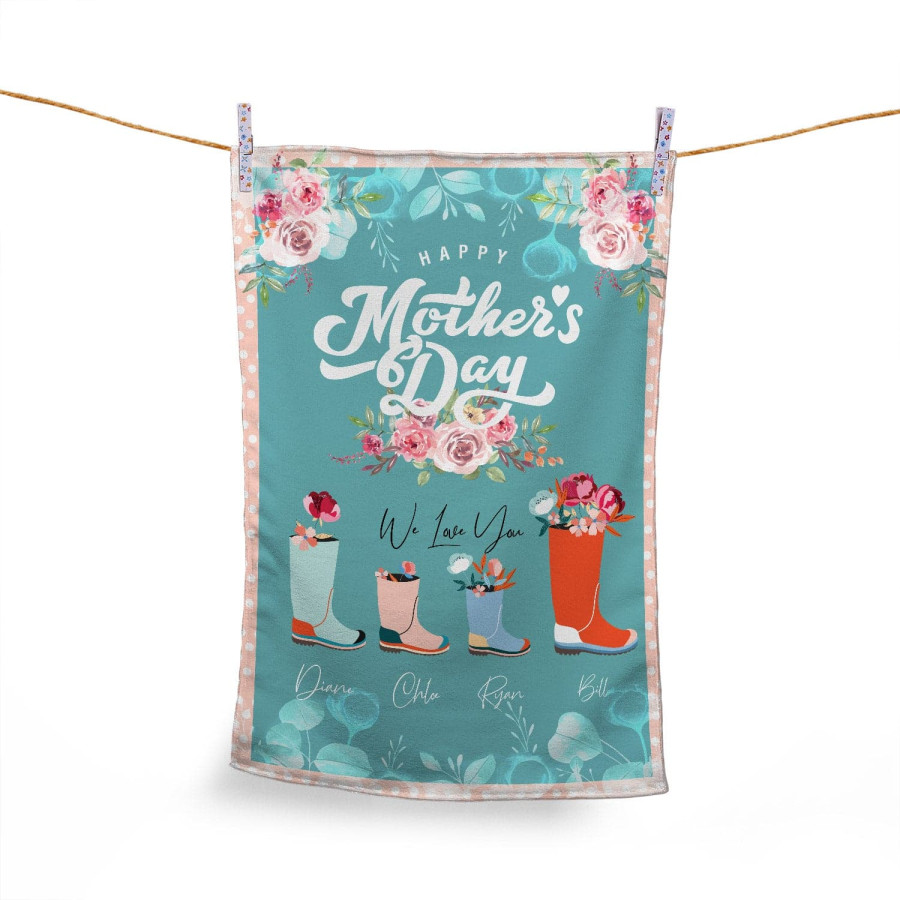 Click to view product details and reviews for Family Welly Boot Set Personalised Lightweight Microfibre Tea Towel. Click to view product details and reviews for Family Welly Boot Set Personalised Lightweight Microfibre Tea Towel.