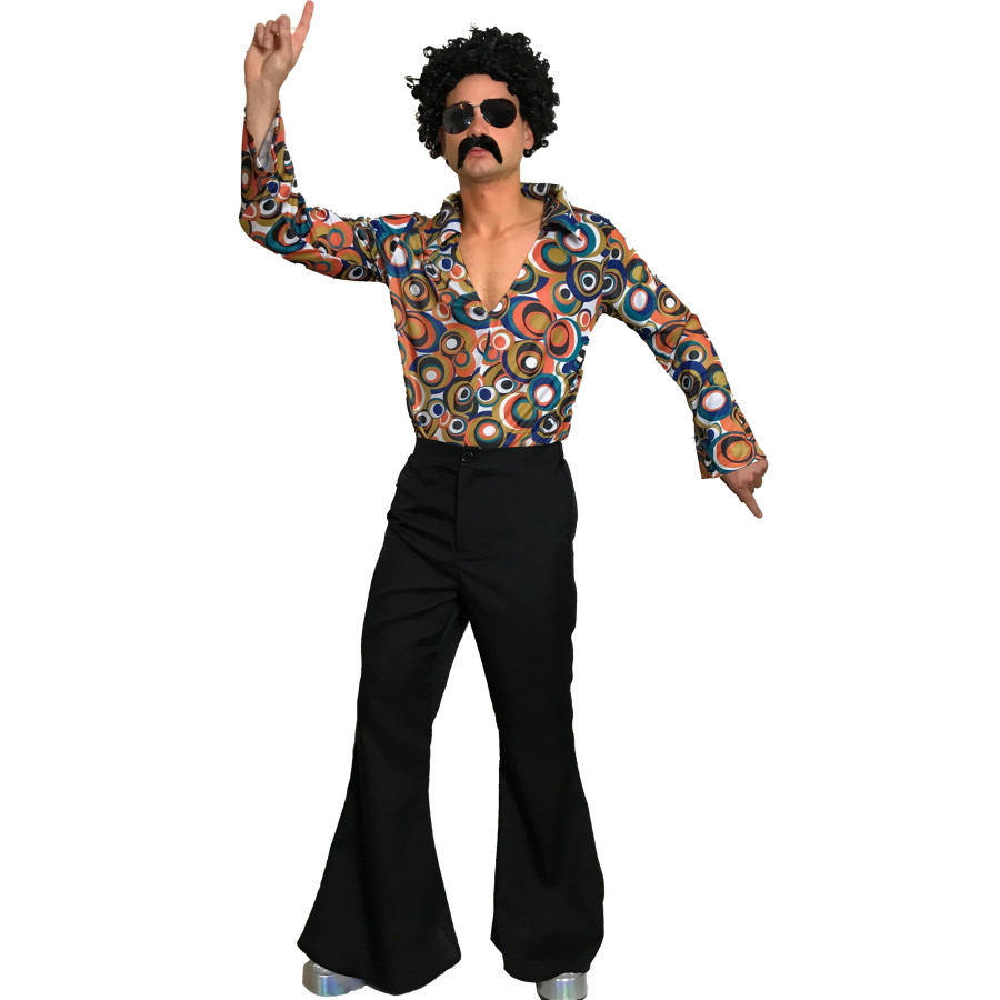 Fancy Dress disco Flared Trouser's Black