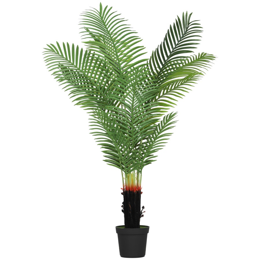Click to view product details and reviews for Homcom 150cm Artificial Areca Palm Tree With 12 Pe Leaves Decorative Artificial Plant With Plastic Pot And Flocked Soil Fake Plant For Home Office D.