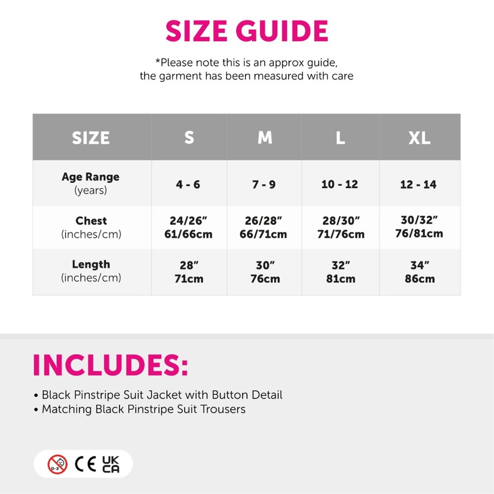 Childs Pinstripe Gangster Suit
