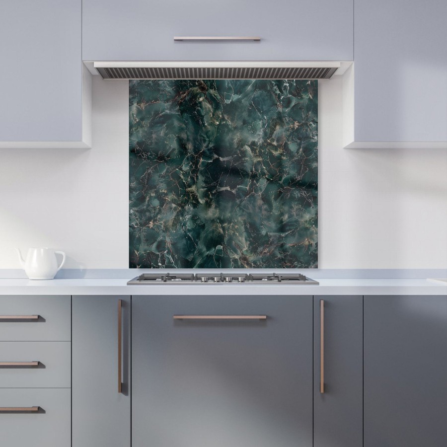 Click to view product details and reviews for Dark Green Quartz Effect Kitchen Splashback W600mm X H600mm.