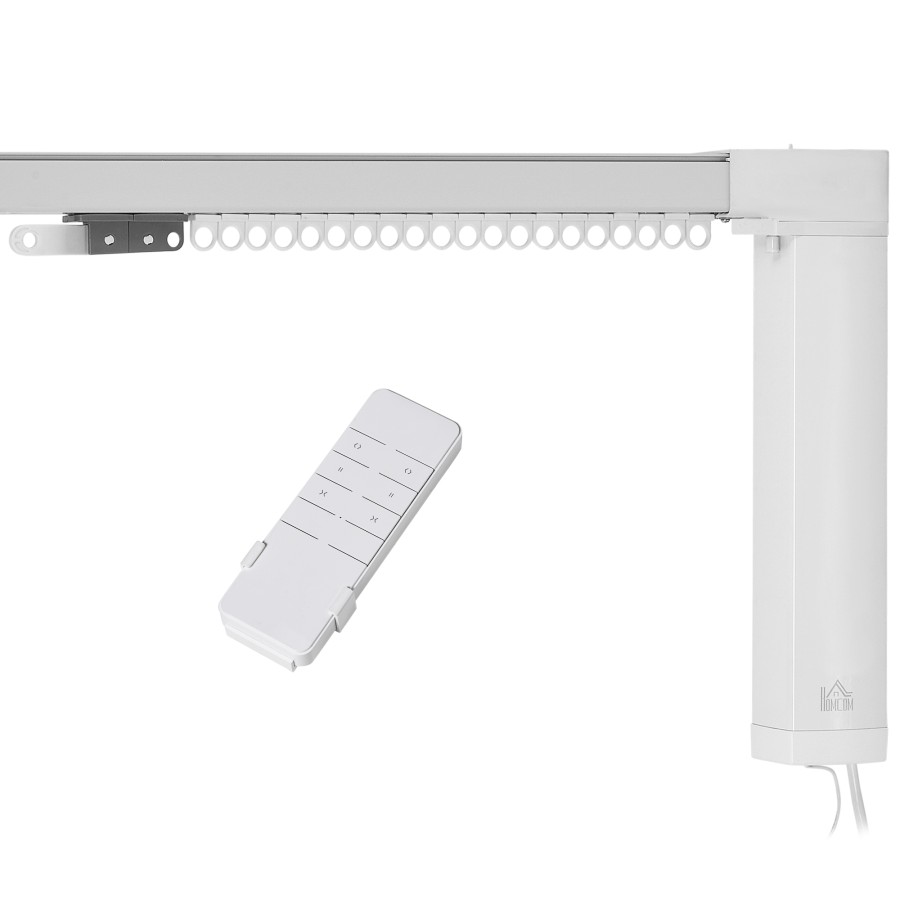 Click to view product details and reviews for Homcom 195 36 Adjustable Smart Electric Curtain Track W Remote App Control. Click to view product details and reviews for Homcom 195 36 Adjustable Smart Electric Curtain Track W Remote App Control.