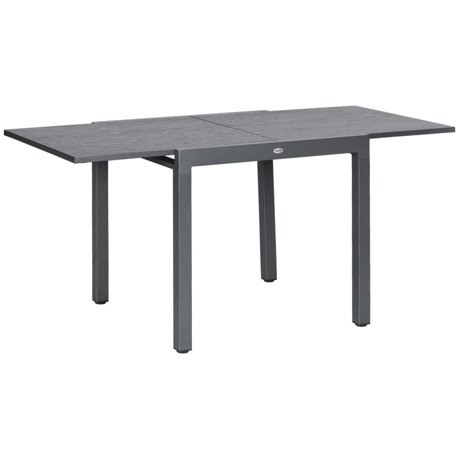 Click to view product details and reviews for Outsunny Extendable Garden Table For 6 Aluminum Frame.