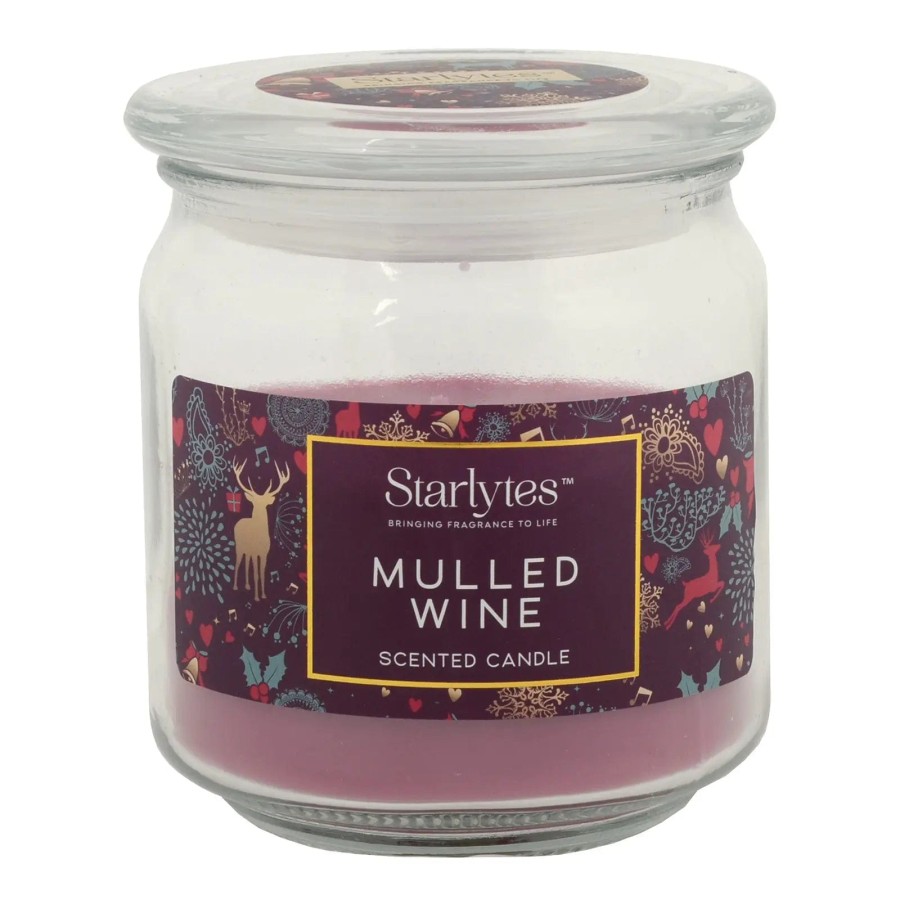 Click to view product details and reviews for Starlytes Christmas Scented Candle Glass Jar With Lid 227g Mulled Wine.