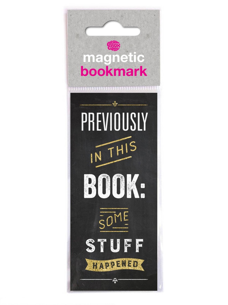 Funny Magnetic Bookmark - Some Stuff Happened by Brainbox Candy