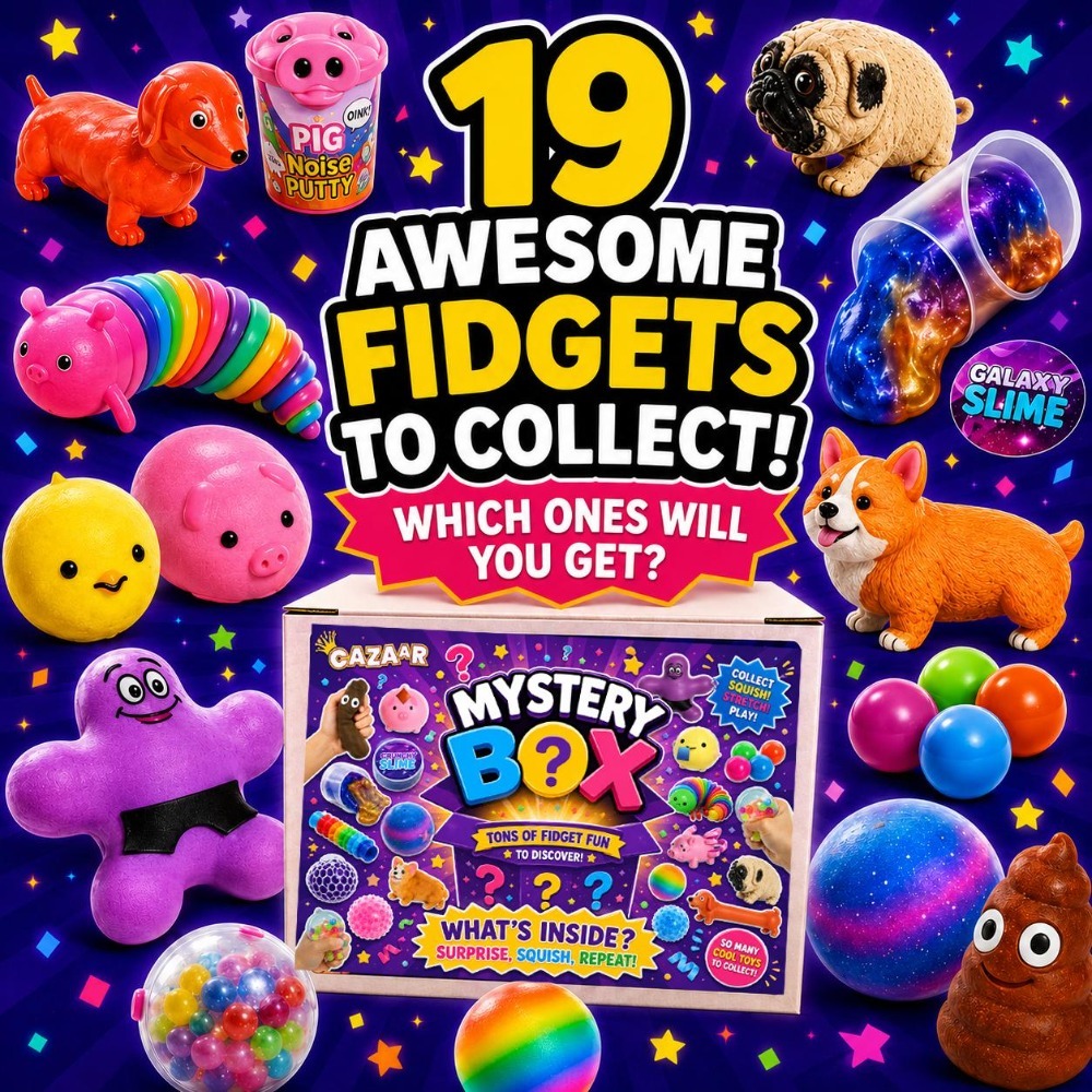 Mystery Fidget Toy Blind Box | up to 12 Assorted... | Cazaar