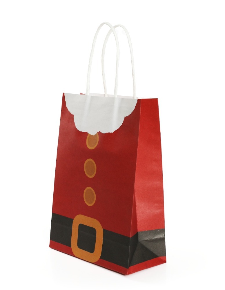 Pack of 3 Christmas Santa Paper Bags with Handles | 15 x 21 x 7cm
