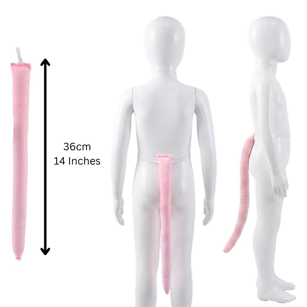 Childs Highway Rodent Accessory Set | 5 Pcs | Feather Tricorn Hat, Nose, Mask, Sword & Tail