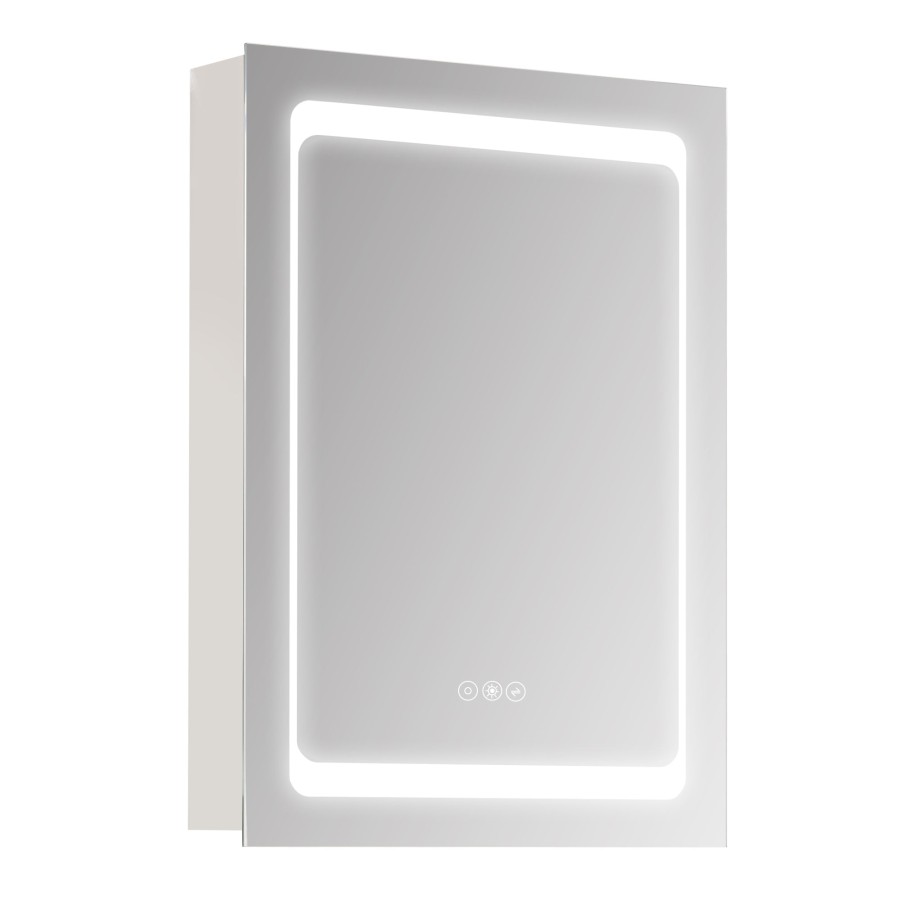 Click to view product details and reviews for Led Illuminated Bathroom Mirror Cabinet With Led Lights Wall Mounted Storage Organizer With Shelves Touch Switch For Makeup Cosmetic.