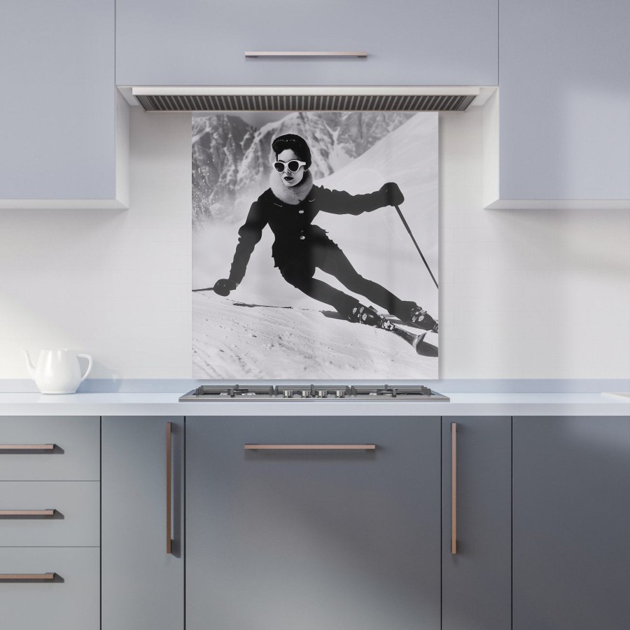 Click to view product details and reviews for Glamorous Slopes Of The 60s Kitchen Splashback W600mm X H650mm.