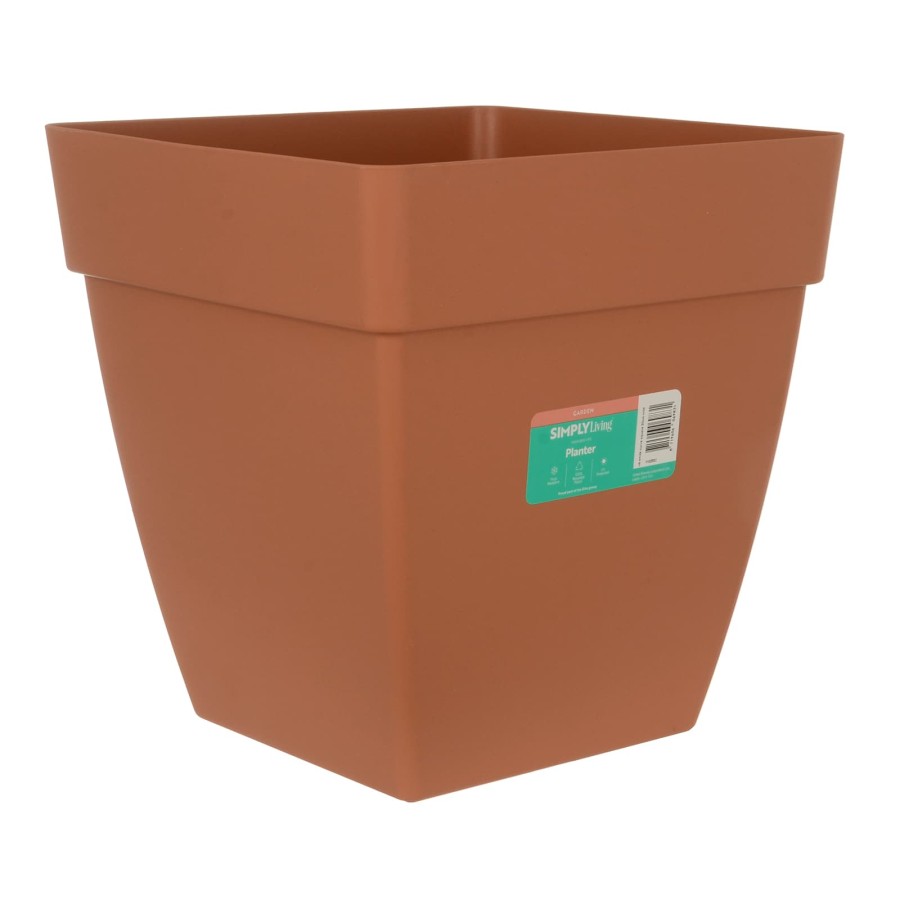 Click to view product details and reviews for Simply Living Square Planter Basic Plant Pot 100 Recycled Plastic 30cm Terracotta.