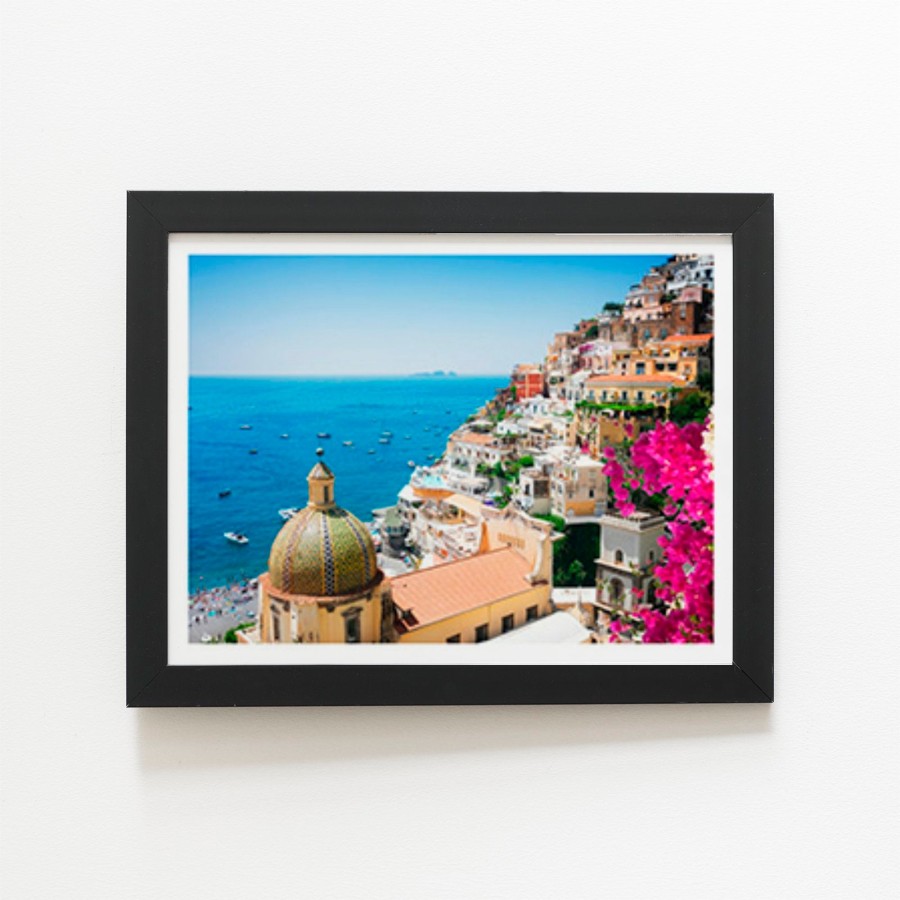 Click to view product details and reviews for Positano With Flowers Italy Art Prints 8 X 10 Black Frame.