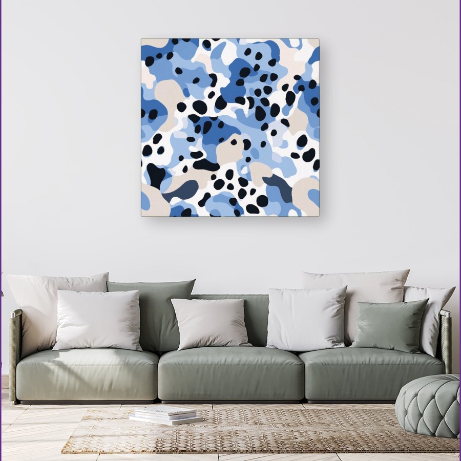 Click to view product details and reviews for Blue Camouflage Pattern Canvas Small 10 X 10.
