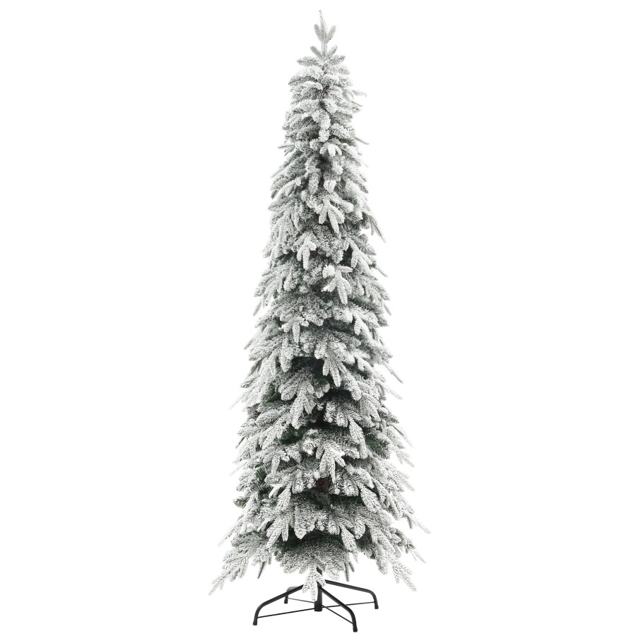 Click to view product details and reviews for Homcom 7ft Pencil Artificial Christmas Tree Snow Flocked Xmas Tree With Downswept Branches And 800 Tips Auto Open Steel Base Holiday Decoration Fo.