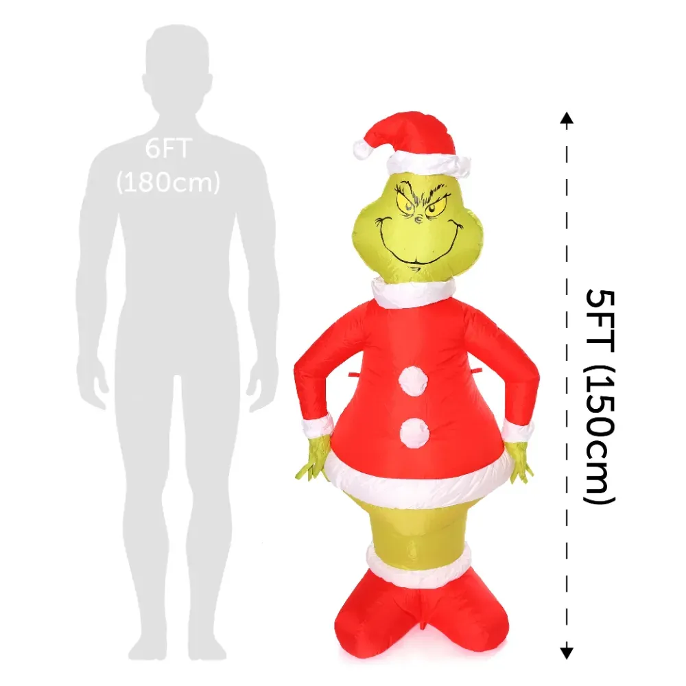5 Ft / 150cm Inflatable Grinch Decoration