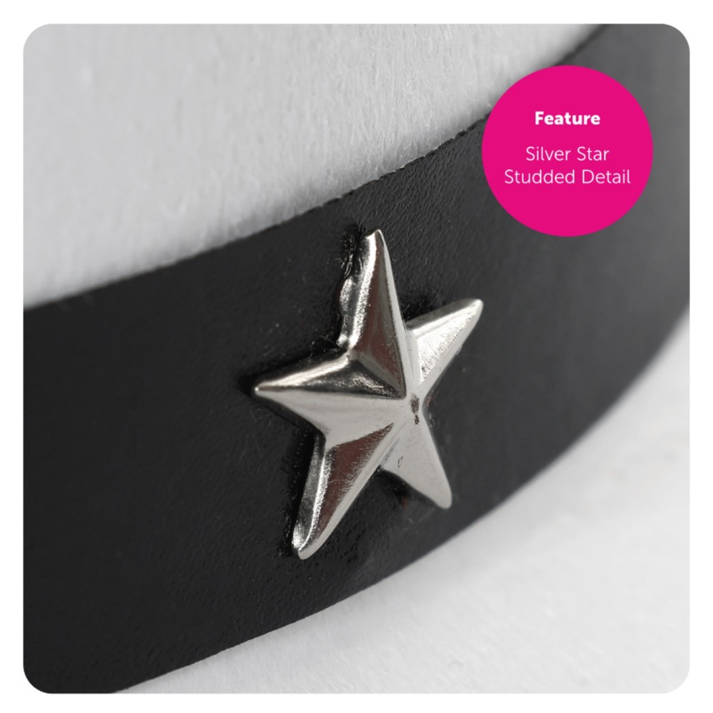 Western Cowboy Accessory Set - White Star Studded Hat & American Flag