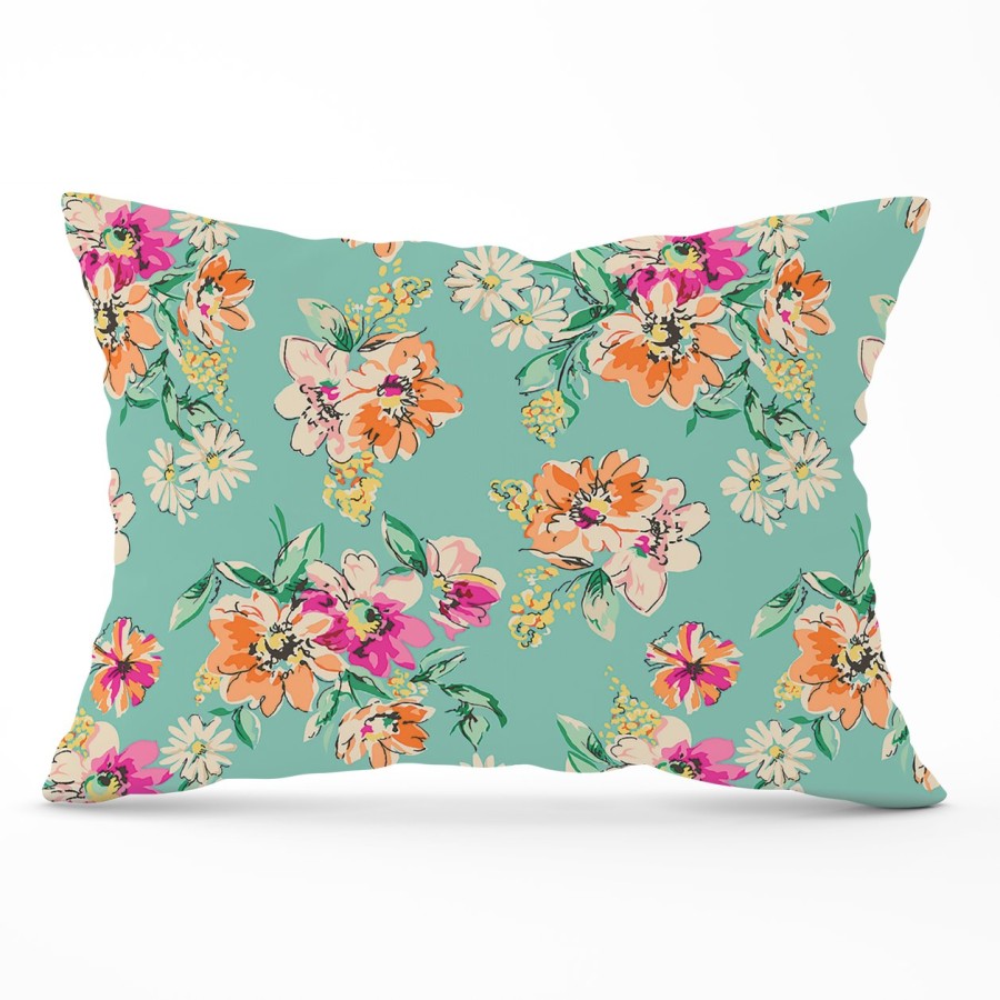 Warren Reed Bright Flower Sketch Cushions - 33Cm X 48Cm