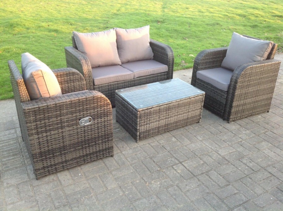 Click to view product details and reviews for Fimous Dark Grey Mix Pe Wicker Rattan Garden Furniture Set Sofa Set Reclining Adjustable Chair 4 Seater. Click to view product details and reviews for Fimous Dark Grey Mix Pe Wicker Rattan Garden Furniture Set Sofa Set Reclining Adjustable Chair 4 Seater.