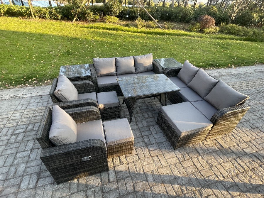 Fimous 11 Seater Rattan Outdoor Garden Cazaar
