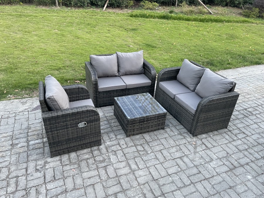 Click to view product details and reviews for Fimous 4 Piece Garden Furniture Sets 5 Seater Outdoor Patio Furniture Set Weaving Wicker Rattan Sofa Chair And Table With Cushion.