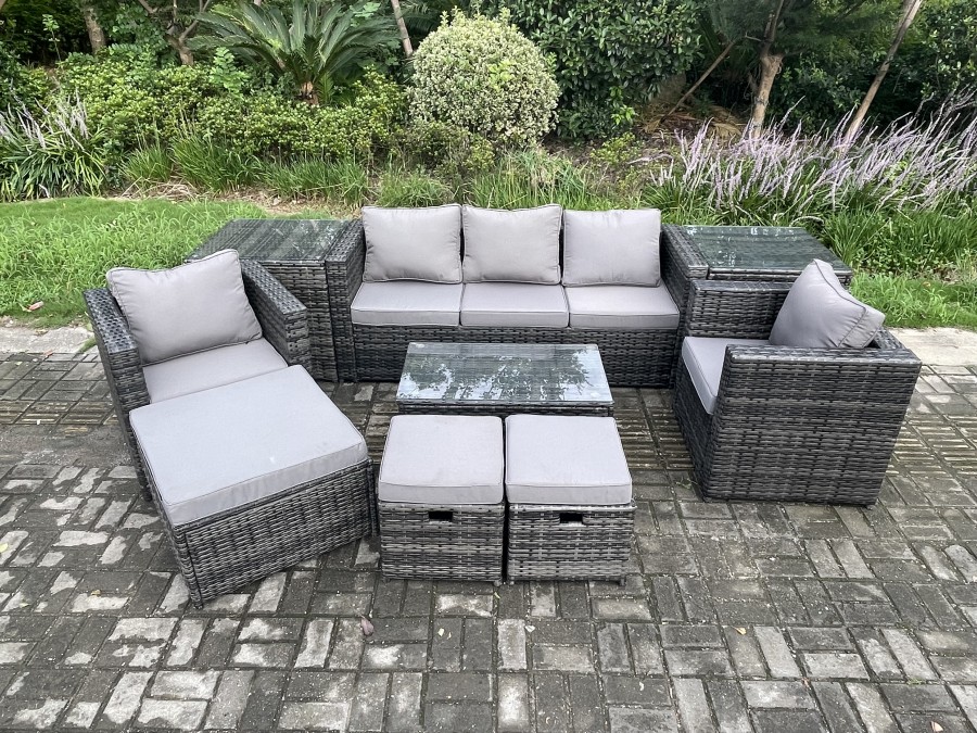 Fimous Seater Rattan Garden Furniture Set Cazaar