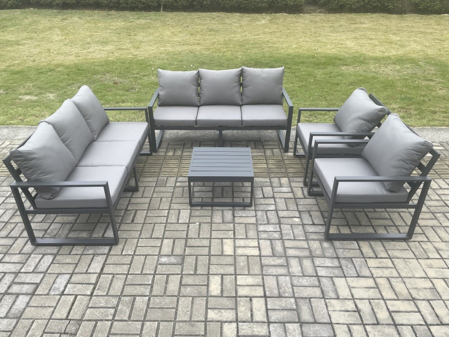 Click to view product details and reviews for Fimous Aluminium Outdoor Lounge Sofa Set Garden Furniture Sets With Square Coffee Table 2 Chairs Dark Grey 8 Seater. Click to view product details and reviews for Fimous Aluminium Outdoor Lounge Sofa Set Garden Furniture Sets With Square Coffee Table 2 Chairs Dark Grey 8 Seater.