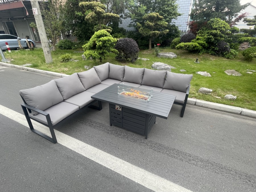 Click to view product details and reviews for Fimous Aluminum Outdoor Garden Furniture Corner Sofa Gas Fire Pit Dining Table Sets Gas Heater Burner Dark Grey 7 Seater. Click to view product details and reviews for Fimous Aluminum Outdoor Garden Furniture Corner Sofa Gas Fire Pit Dining Table Sets Gas Heater Burner Dark Grey 7 Seater.