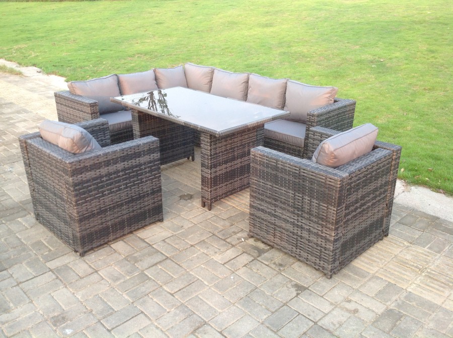 Click to view product details and reviews for Fimous Dark Grey Outdoor Lounge Rattan Corner Sofa Set Garden Furniture Rectangular Dining Table Chair. Click to view product details and reviews for Fimous Dark Grey Outdoor Lounge Rattan Corner Sofa Set Garden Furniture Rectangular Dining Table Chair.