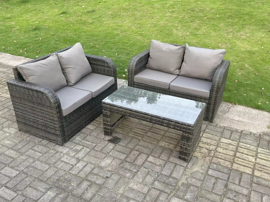 Click to view product details and reviews for Fimous Dark Grey Pe Wicker Rattan Garden Furniture Set Love Sofa 2 Seater Sofa Set Outdoor Rectangular Coffee Table 4 Seater. Click to view product details and reviews for Fimous Dark Grey Pe Wicker Rattan Garden Furniture Set Love Sofa 2 Seater Sofa Set Outdoor Rectangular Coffee Table 4 Seater.