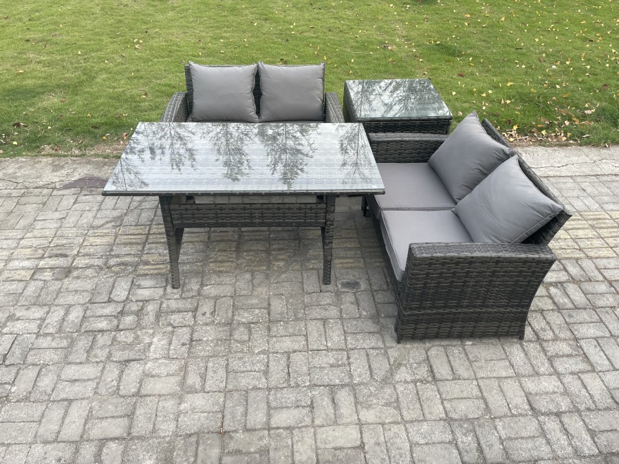 Click to view product details and reviews for Fimous Dark Grey Pe Wicker Rattan Garden Furniture Set Love Sofa Outdoor Rectangular Dining Table Side Table. Click to view product details and reviews for Fimous Dark Grey Pe Wicker Rattan Garden Furniture Set Love Sofa Outdoor Rectangular Dining Table Side Table.