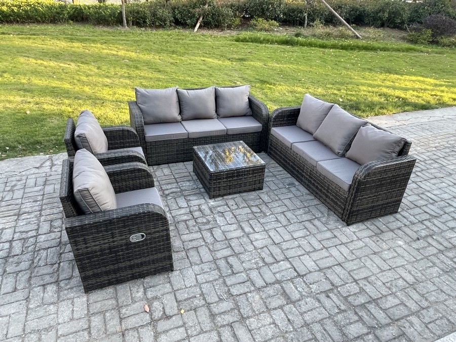 Click to view product details and reviews for Fimous High Back Rattan Garden Furniture Set With Square Coffee Table Indoor Outdoor Patio Lounge Sofa Set Dark Grey Mixed. Click to view product details and reviews for Fimous High Back Rattan Garden Furniture Set With Square Coffee Table Indoor Outdoor Patio Lounge Sofa Set Dark Grey Mixed.