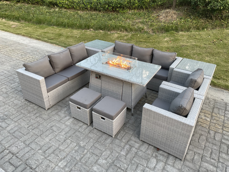 Click to view product details and reviews for Fimous Light Grey Rattan Fire Pit Garden Furniture Set Gas Heater Burner Lounge Sofa Dining Set 2 Coffee Table Chairs Stools. Click to view product details and reviews for Fimous Light Grey Rattan Fire Pit Garden Furniture Set Gas Heater Burner Lounge Sofa Dining Set 2 Coffee Table Chairs Stools.