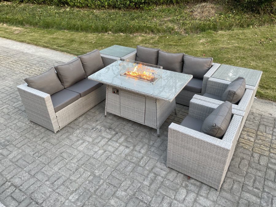 Click to view product details and reviews for Fimous Light Grey Rattan Fire Pit Garden Furniture Set Gas Heater Burner Lounge Sofa Dining Set 2 Side Coffee Table And Chairs. Click to view product details and reviews for Fimous Light Grey Rattan Fire Pit Garden Furniture Set Gas Heater Burner Lounge Sofa Dining Set 2 Side Coffee Table And Chairs.