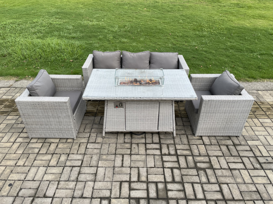 Click to view product details and reviews for Fimous Light Grey Rattan Gas Fire Pit Garden Furniture Dining Table Set Heater Burner Chairs Lounge Sofa Set Arm Chairs. Click to view product details and reviews for Fimous Light Grey Rattan Gas Fire Pit Garden Furniture Dining Table Set Heater Burner Chairs Lounge Sofa Set Arm Chairs.