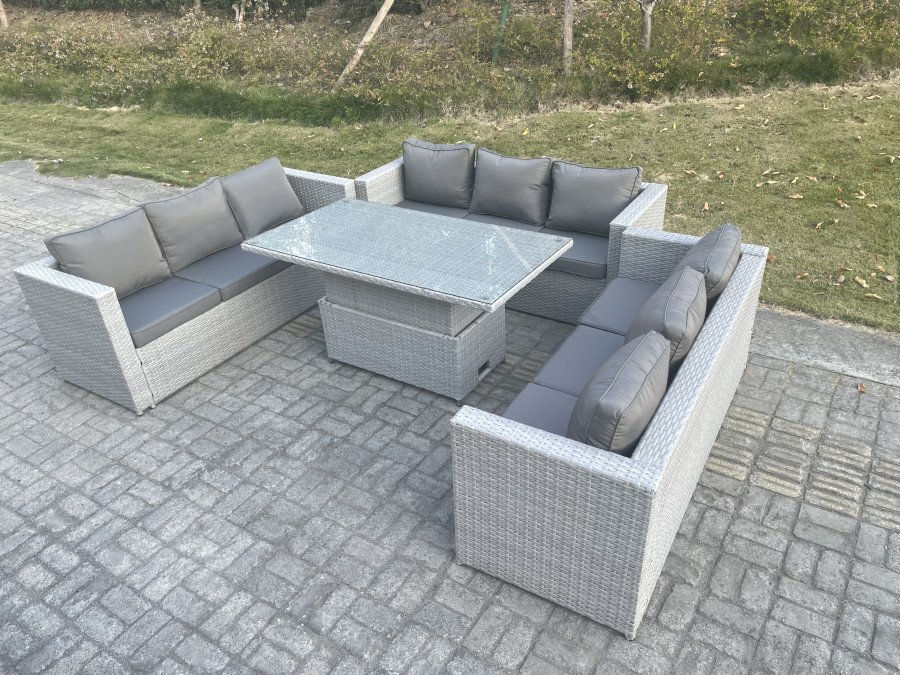 Click to view product details and reviews for Fimous Lounge Rattan Garden Furniture Set Height Adjustable Rising Lifting Table Dining Set. Click to view product details and reviews for Fimous Lounge Rattan Garden Furniture Set Height Adjustable Rising Lifting Table Dining Set.