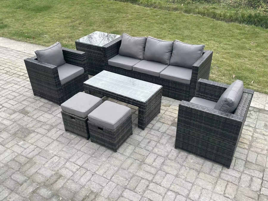 Click to view product details and reviews for Fimous Lounge Rattan Sofa Set Outdoor Garden Furniture Oblong Rectangular Coffee Table With 2 Chairs 2 Stools Extra Side Table. Click to view product details and reviews for Fimous Lounge Rattan Sofa Set Outdoor Garden Furniture Oblong Rectangular Coffee Table With 2 Chairs 2 Stools Extra Side Table.