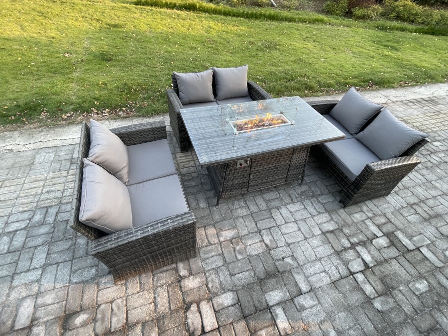 Click to view product details and reviews for Fimous Outdoor Garden Dining Sets 6 Seater Rattan Patio Furniture Sofa Set With Gas Firepit Table Double Seat Sofa Dark Grey Mixed. Click to view product details and reviews for Fimous Outdoor Garden Dining Sets 6 Seater Rattan Patio Furniture Sofa Set With Gas Firepit Table Double Seat Sofa Dark Grey Mixed.