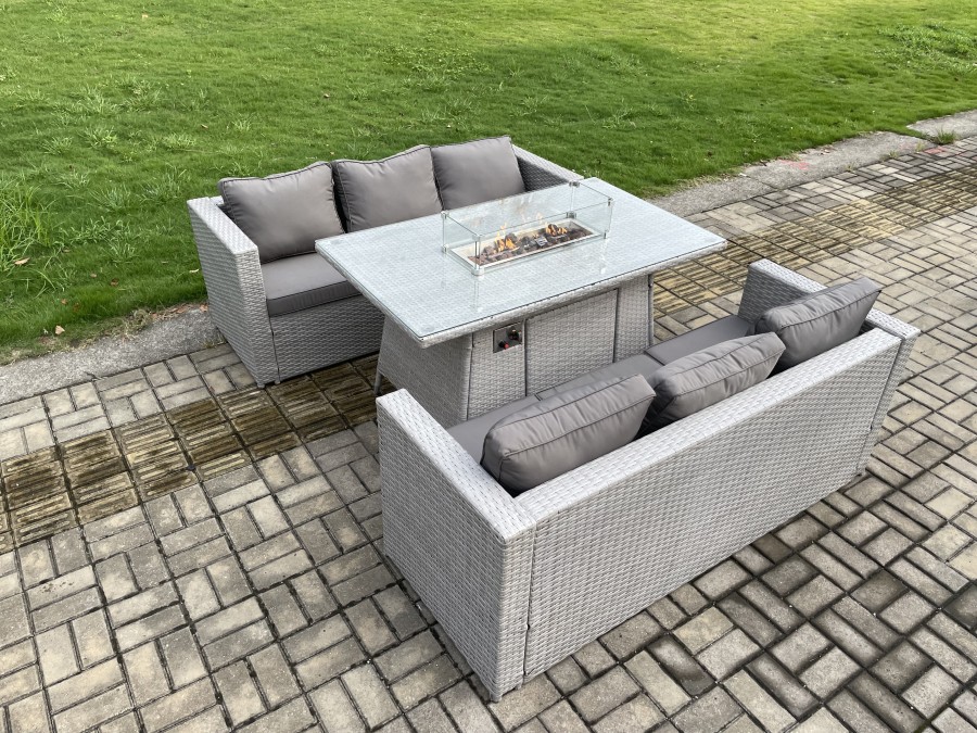 Click to view product details and reviews for Fimous Outdoor Garden Dining Sets Rattan Furniture Gas Fire Pit Dining Table Gas Heater Light Grey. Click to view product details and reviews for Fimous Outdoor Garden Dining Sets Rattan Furniture Gas Fire Pit Dining Table Gas Heater Light Grey.