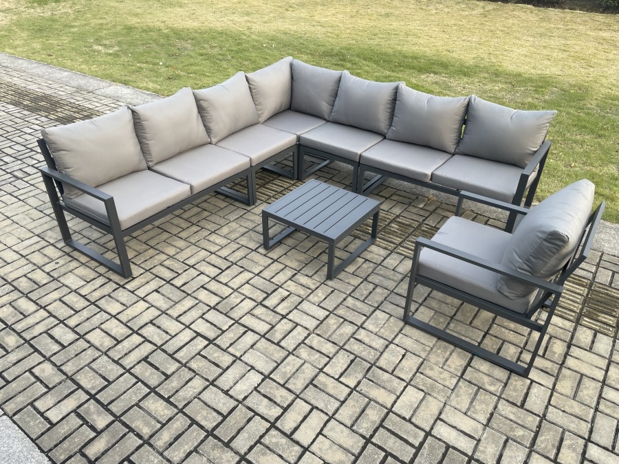Click to view product details and reviews for Fimous Outdoor Garden Furniture Patio Lounge Corner Sofa Aluminium Set With Square Coffee Table Chair Dark Grey. Click to view product details and reviews for Fimous Outdoor Garden Furniture Patio Lounge Corner Sofa Aluminium Set With Square Coffee Table Chair Dark Grey.