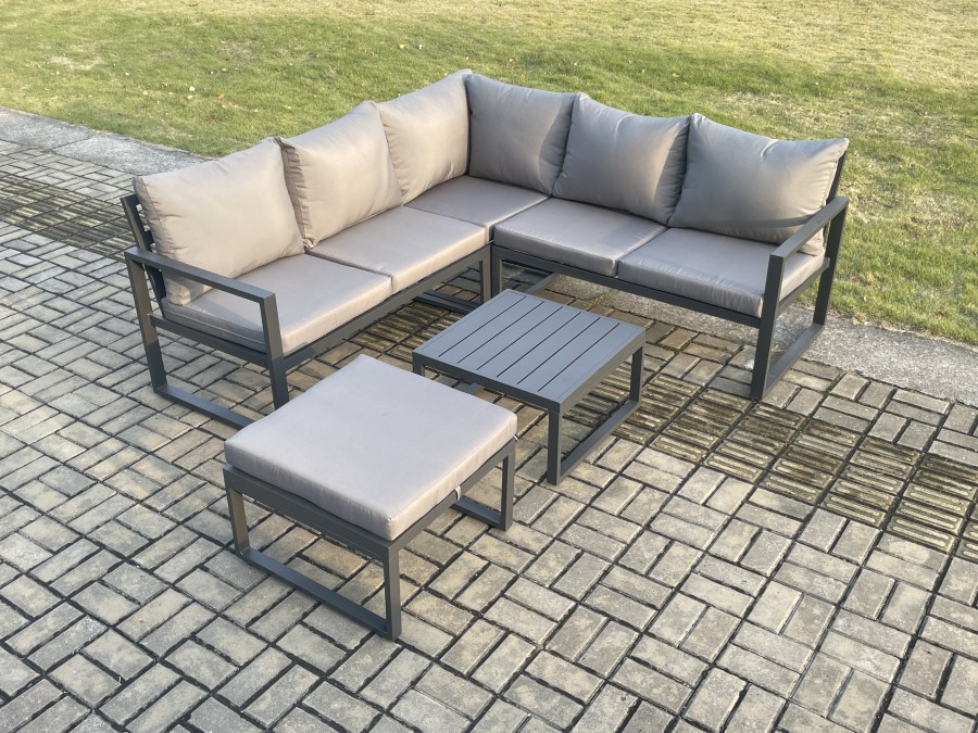Click to view product details and reviews for Fimous Outdoor Garden Furniture Set Aluminium Lounge Sofa Square Coffee Table Sets With Big Footstool Indoor Conservatory Set Dark Grey. Click to view product details and reviews for Fimous Outdoor Garden Furniture Set Aluminium Lounge Sofa Square Coffee Table Sets With Big Footstool Indoor Conservatory Set Dark Grey.