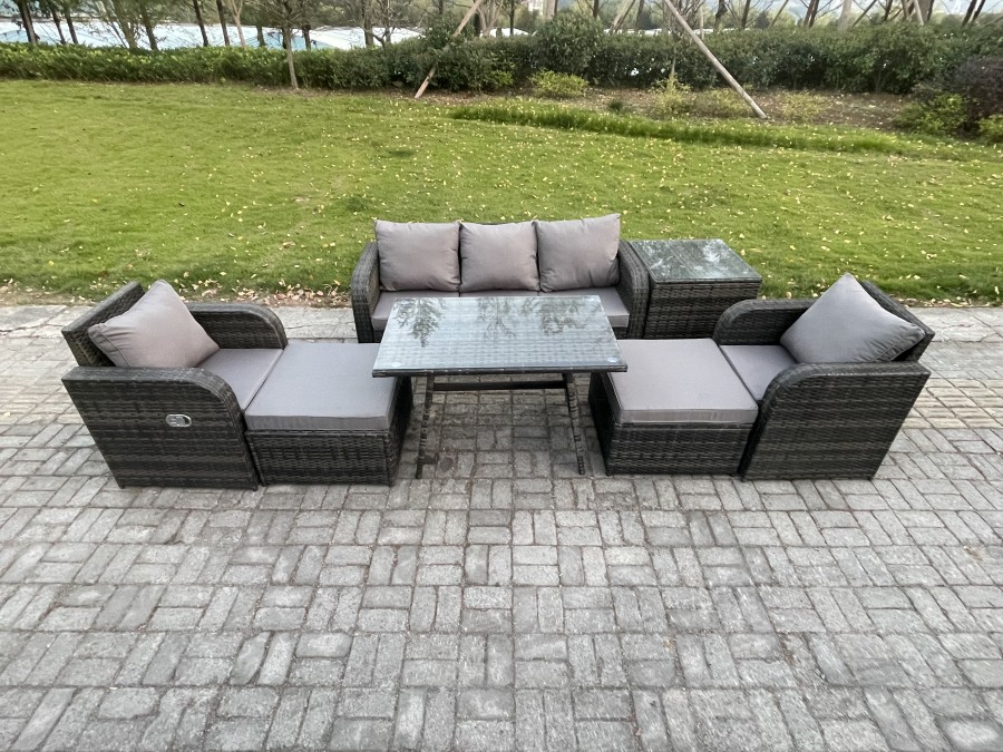 Click to view product details and reviews for Fimous Outdoor Garden Furniture Sets 7 Pieces Wicker Rattan Furniture Sofa Sets With Rectangular Dining Table 2 Big Footstool Side Table. Click to view product details and reviews for Fimous Outdoor Garden Furniture Sets 7 Pieces Wicker Rattan Furniture Sofa Sets With Rectangular Dining Table 2 Big Footstool Side Table.