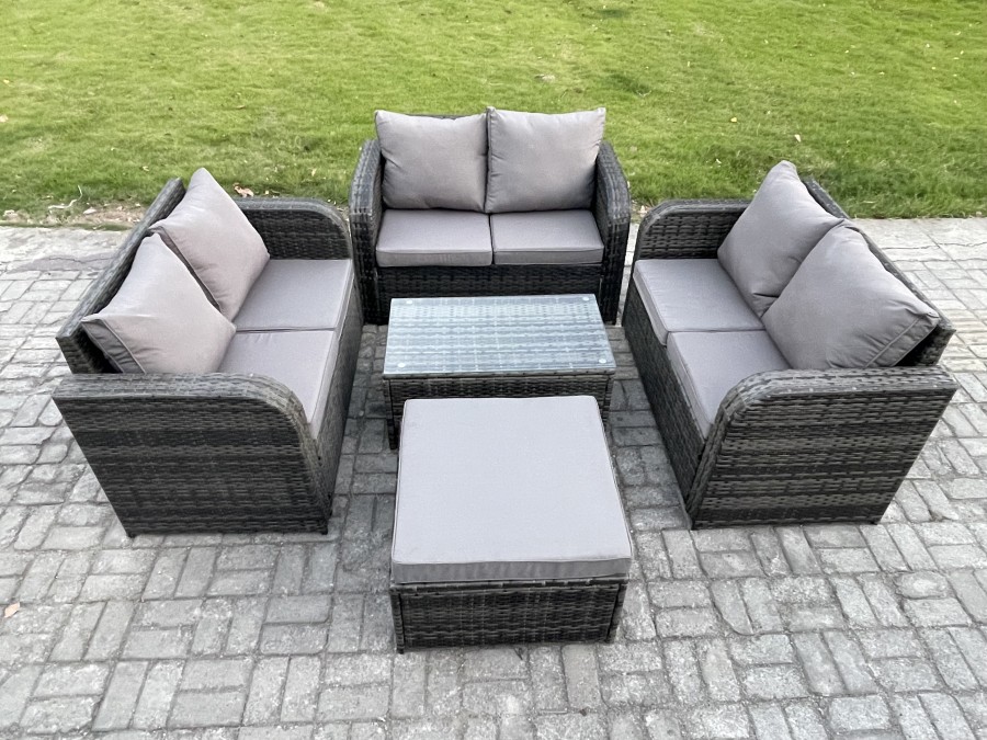 Click to view product details and reviews for Fimous Outdoor Garden Furniture Sets 7 Seater Wicker Rattan Furniture Sofa Sets With Rectangular Coffee Table Love Sofa Big Footstool Dark Grey Mixed. Click to view product details and reviews for Fimous Outdoor Garden Furniture Sets 7 Seater Wicker Rattan Furniture Sofa Sets With Rectangular Coffee Table Love Sofa Big Footstool Dark Grey Mixed.