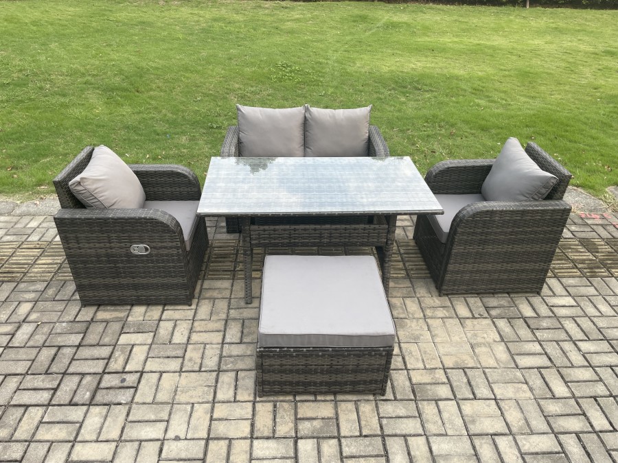 Click to view product details and reviews for Fimous Outdoor Rattan Garden Furniture Lounge Sofa Set With Oblong Rectangular Dining Table 2 Pc Reclining Chair Big Footstool. Click to view product details and reviews for Fimous Outdoor Rattan Garden Furniture Lounge Sofa Set With Oblong Rectangular Dining Table 2 Pc Reclining Chair Big Footstool.