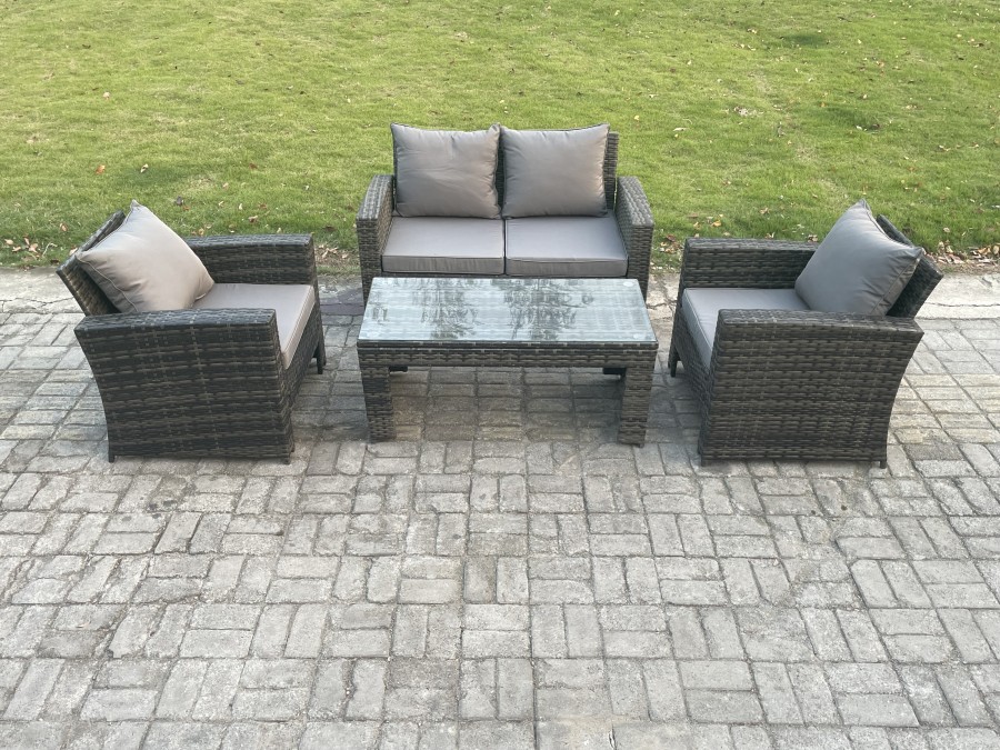 Click to view product details and reviews for Fimous Outdoor Rattan Garden Furniture Set 4 Seater Patio Lounge Sofa Set With Coffee Table Dark Grey Mixed. Click to view product details and reviews for Fimous Outdoor Rattan Garden Furniture Set 4 Seater Patio Lounge Sofa Set With Coffee Table Dark Grey Mixed.