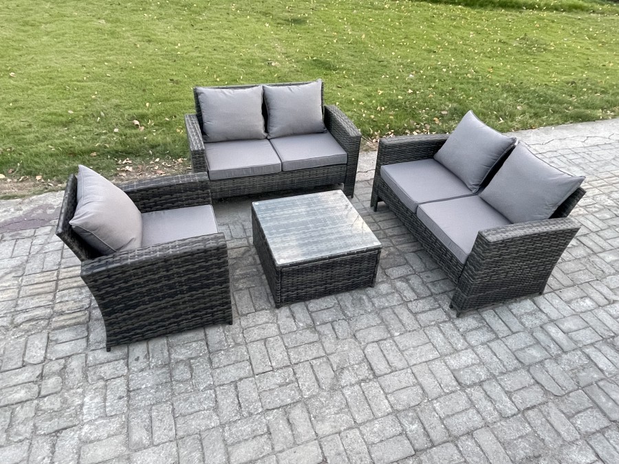 Click to view product details and reviews for Fimous Outdoor Rattan Garden Furniture Set Conservatory Patio Sofa Coffee Table Set With Chair Dark Grey Mixed. Click to view product details and reviews for Fimous Outdoor Rattan Garden Furniture Set Conservatory Patio Sofa Coffee Table Set With Chair Dark Grey Mixed.