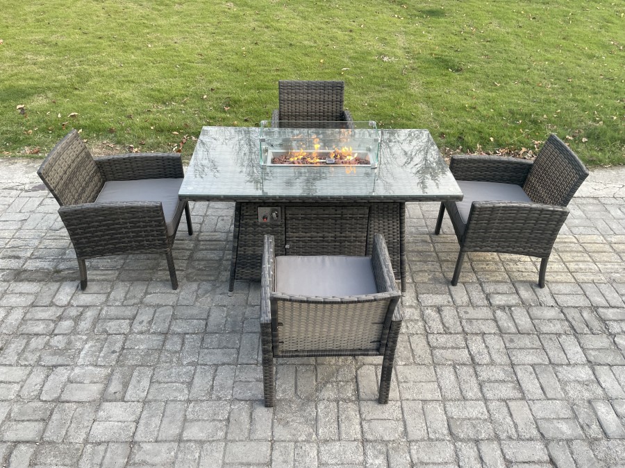 Click to view product details and reviews for Fimous Outdoor Rattan Garden Furniture Set Gas Fire Pit Rectangular Table Sets Gas Heater With 4 Seater Dining Cahirs Dark Grey Mixed. Click to view product details and reviews for Fimous Outdoor Rattan Garden Furniture Set Gas Fire Pit Rectangular Table Sets Gas Heater With 4 Seater Dining Cahirs Dark Grey Mixed.