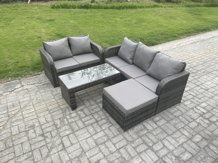 Click to view product details and reviews for Fimous Outdoor Rattan Garden Furniture Set Patio Lounge Sofa Set With Rectangular Coffee Table Big Footstool Dark Grey Mixed. Click to view product details and reviews for Fimous Outdoor Rattan Garden Furniture Set Patio Lounge Sofa Set With Rectangular Coffee Table Big Footstool Dark Grey Mixed.